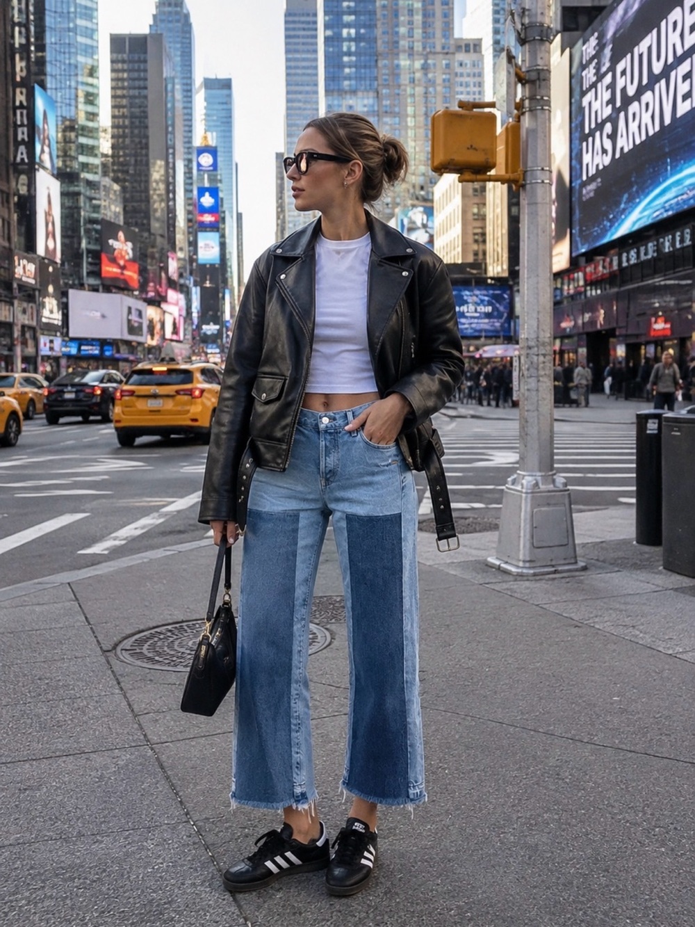 Citizens Of Humanity Two-Tone Boyfriend Jeans in Light and Medium Blue